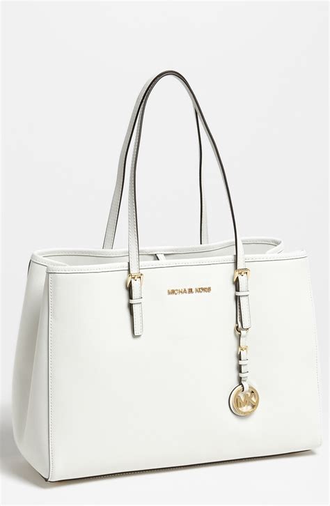 michael kors jet set travel ns tote optic white|Amazon.com: Michael Kors Jet Set Travel Tote.